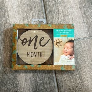 Never used wooden monthly photo prop for Baby